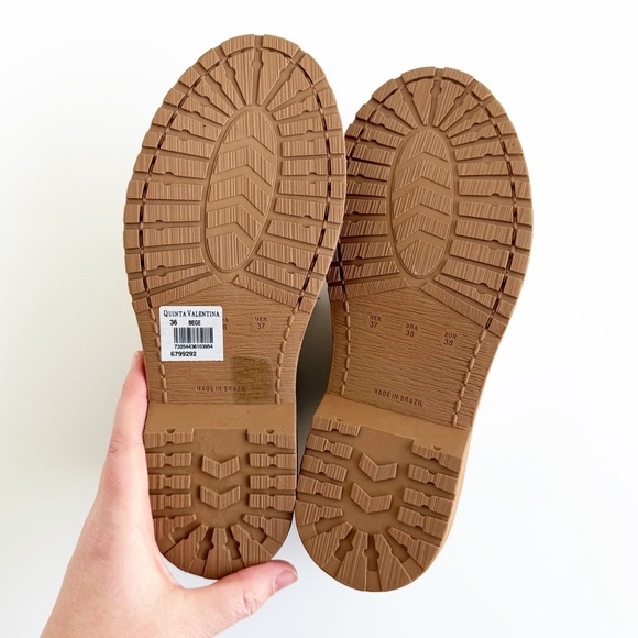 Quinta Valentina Leather Lace Up Boots in Cream - Picture 6 of 8